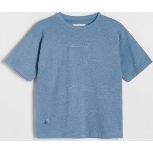 Granatowa koszulka dziecięca Reserved z bawełny dla chłopców