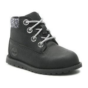 Czarne buty dziecięce zimowe Timberland sznurowane