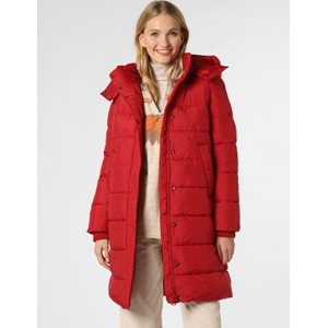 Czerwona kurtka Franco Callegari w stylu casual długa z kapturem
