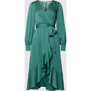 Zielona sukienka Jake*s midi z długim rękawem w stylu casual