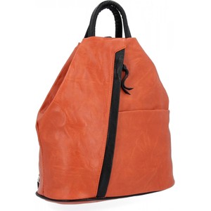 Pomarańczowy plecak Hernan ze skóry ekologicznej