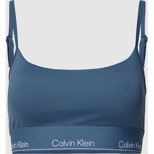 Niebieski biustonosz Calvin Klein z nadrukiem