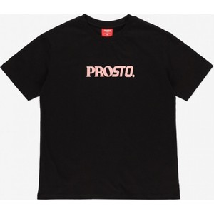 Czarny t-shirt Prosto. w młodzieżowym stylu