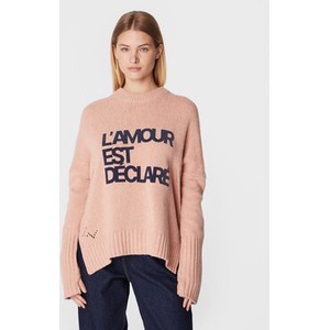 Różowy sweter Zadig & Voltaire w stylu casual