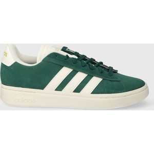 adidas sneakersy zamszowe GRAND COURT kolor zielony