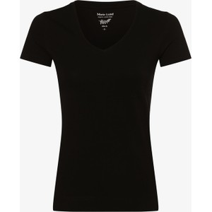 Marie Lund T-shirt damski Kobiety Bawełna czarny jednolity