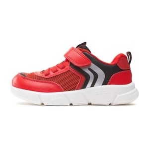 Czerwone buty sportowe dziecięce Geox dla chłopców