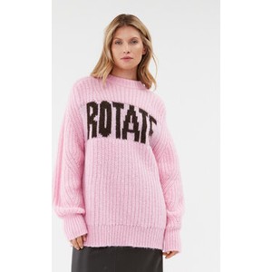 Różowy sweter Rotate w stylu casual