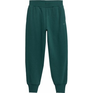 Zielone spodnie 4F z bawełny w sportowym stylu