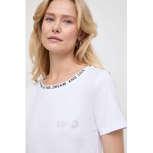 T-shirt Liu-Jo w stylu casual z bawełny z okrągłym dekoltem