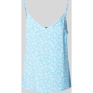 Niebieska bluzka Vero Moda w stylu casual na ramiączkach z dekoltem w kształcie litery v