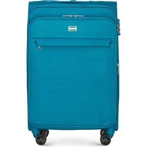 Niebieska walizka Wittchen z tkaniny
