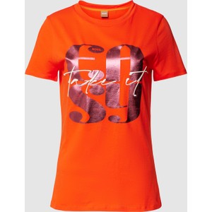Pomarańczowy t-shirt Hugo Boss z bawełny