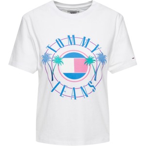 T-shirt Tommy Hilfiger z okrągłym dekoltem z krótkim rękawem z bawełny