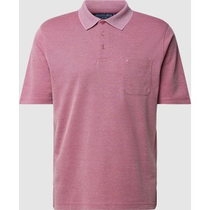 Różowy t-shirt Christian Berg z bawełny z krótkim rękawem