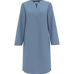Niebieska sukienka S.Oliver z dekoltem w kształcie litery v