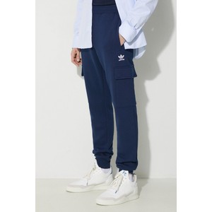 Niebieskie spodnie Adidas Originals z bawełny w sportowym stylu