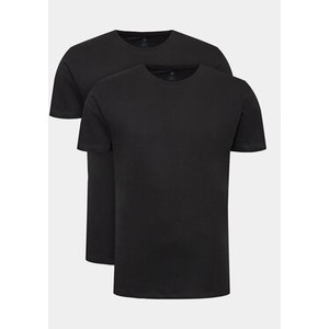 Czarny t-shirt U.S. Polo z krótkim rękawem w stylu casual