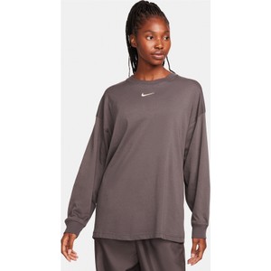 Bluzka Nike z bawełny w sportowym stylu z okrągłym dekoltem