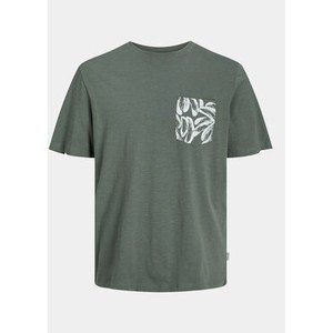Zielony t-shirt Jack & Jones z krótkim rękawem w młodzieżowym stylu