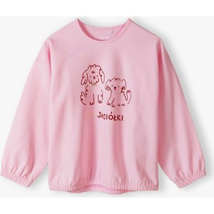 Różowa bluzka dziecięca 5.10.15. z długim rękawem dla dziewczynek