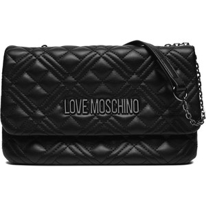 Czarna torebka Love Moschino średnia na ramię matowa
