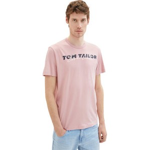 Różowy t-shirt Tom Tailor w młodzieżowym stylu
