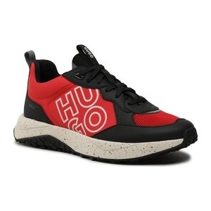 Czerwone buty sportowe Hugo Boss w sportowym stylu