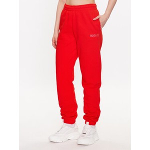Czerwone spodnie sportowe Rotate w sportowym stylu z dresówki