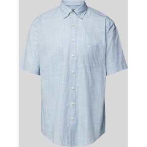 Niebieska koszula Fynch Hatton w stylu casual z krótkim rękawem