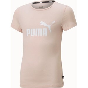 Różowa bluzka dziecięca Puma z bawełny