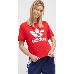 T-shirt Adidas Originals z okrągłym dekoltem w sportowym stylu z krótkim rękawem