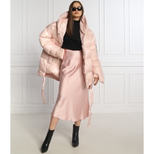Różowa kurtka MMC w stylu casual długa