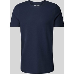 Granatowy t-shirt McNeal w stylu casual z bawełny z krótkim rękawem