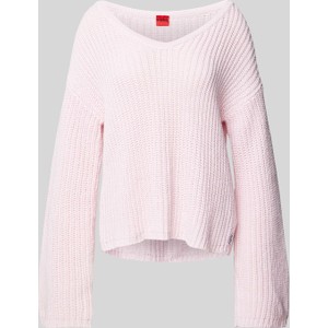 Różowy sweter Hugo Boss