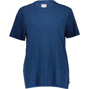 Granatowy t-shirt Guess z krótkim rękawem w stylu casual z okrągłym dekoltem