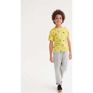Żółta koszulka dziecięca Reserved z bawełny dla chłopców