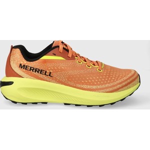 Pomarańczowe buty sportowe Merrell sznurowane w sportowym stylu