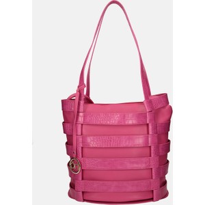 Różowa torebka NOBO na ramię w stylu casual ze skóry ekologicznej