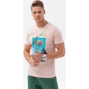 T-shirt Ombre w stylu klasycznym z bawełny z krótkim rękawem