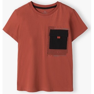 Czerwona koszulka dziecięca Lincoln & Sharks By 5.10.15. dla chłopców z bawełny