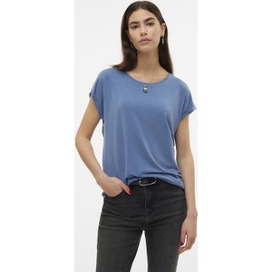 Niebieski t-shirt Vero Moda z krótkim rękawem
