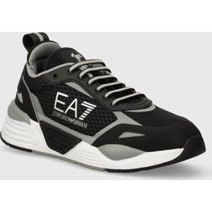 Czarne buty sportowe Emporio Armani w sportowym stylu sznurowane