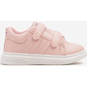 Różowe buty sportowe dziecięce born2be dla dziewczynek na rzepy