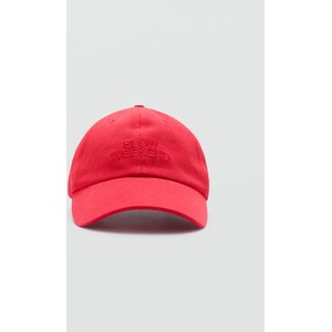 Czerwona czapka Mango