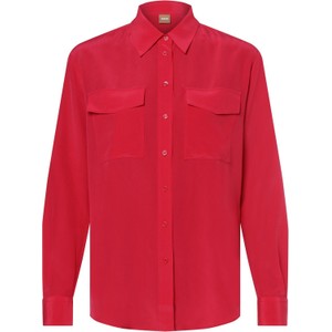 Czerwona koszula Hugo Boss z jedwabiu w stylu casual