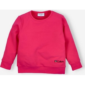 Różowa bluza dziecięca I Love Colors z dzianiny