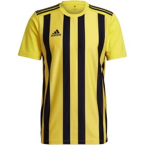 Żółty t-shirt Adidas z krótkim rękawem w sportowym stylu z dżerseju