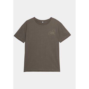 Brązowy t-shirt Outhorn z okrągłym dekoltem