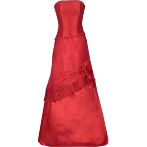 Czerwona sukienka Fokus rozkloszowana maxi